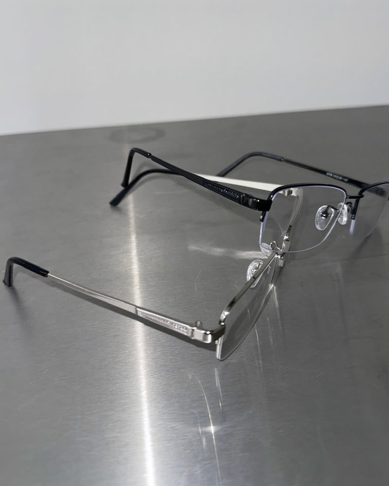 国際配送【Nerd out XU】half rim glasses (2color)