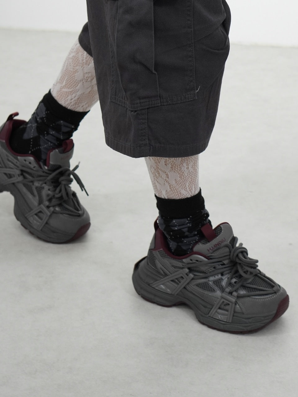 国際配送【Nerd out XU】thick sole daddy shoes (2color)