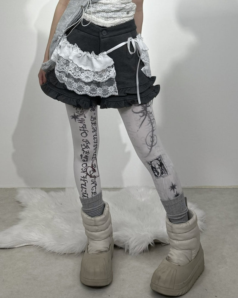 国際配送【Nerd out XU】Gothic tribal stocking