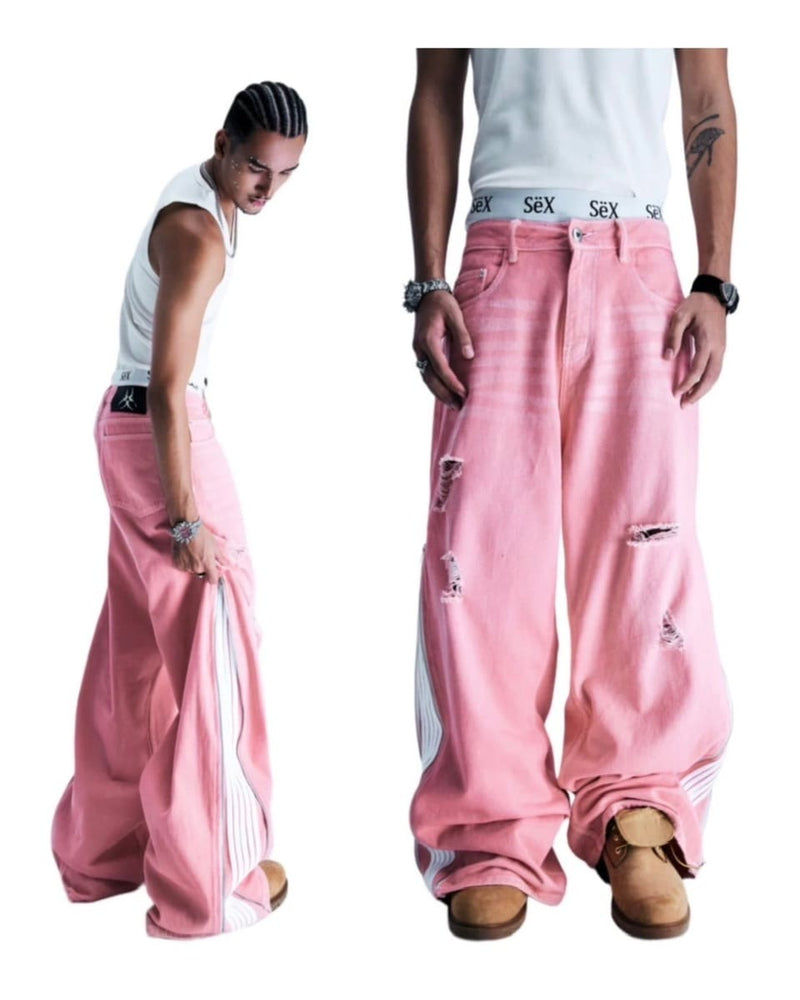 【Cozy world Wide】CZ SRT 2.0 PINK WASHED JEANS