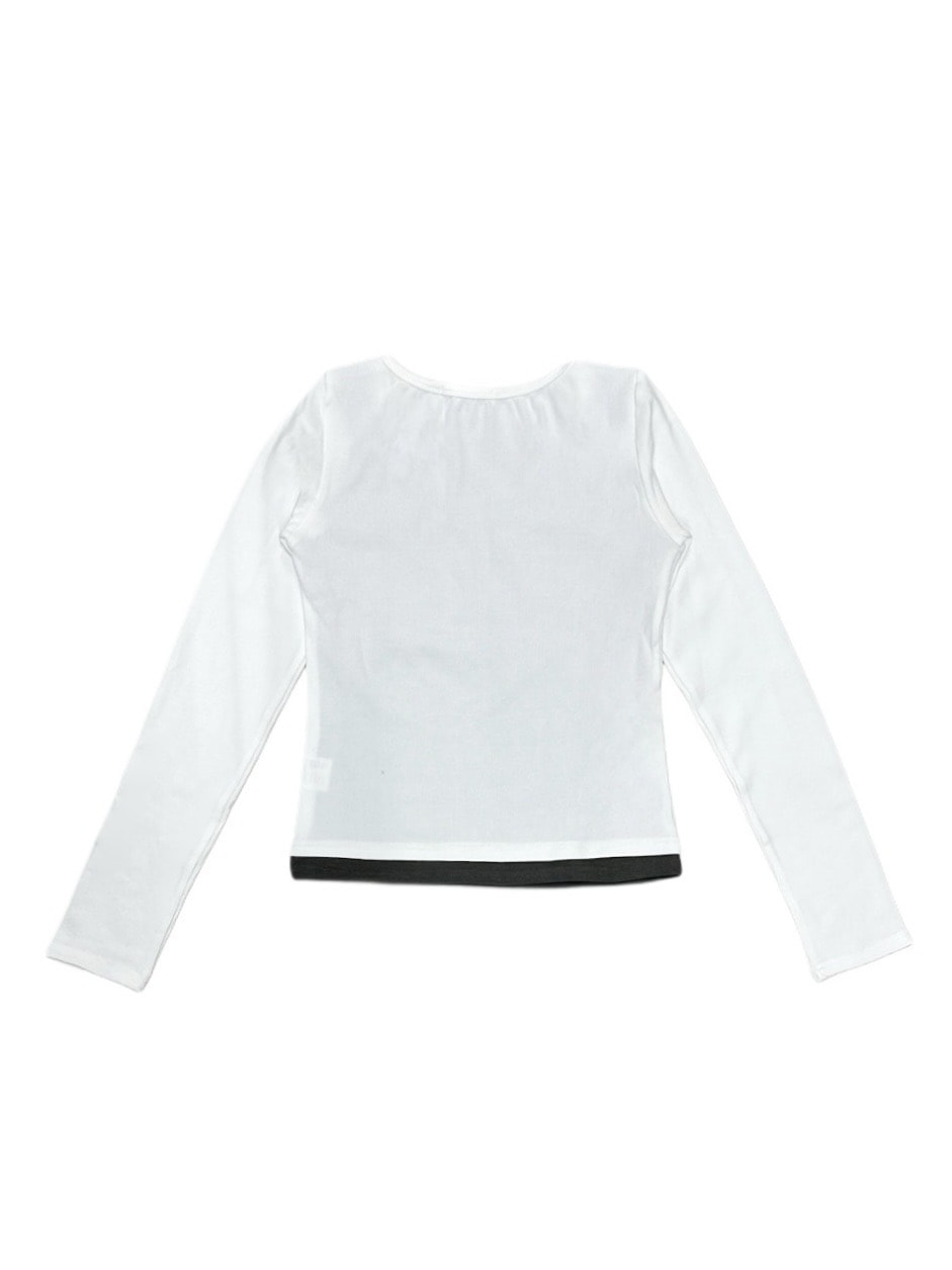 【Never mind the XU】tie set cross wing long sleeve tee (3color) / 【ネバーマインドザエックスユー】ネクタイセットクロスウィングプリント長袖Tシャツ