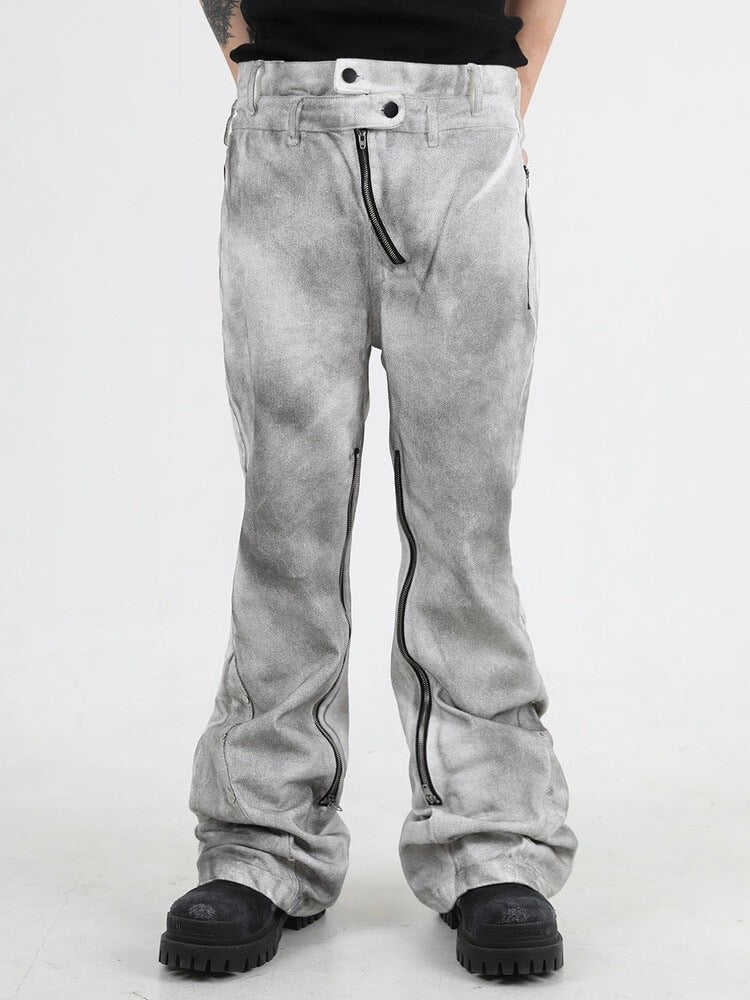 【BEBOF】SPRAY WASHING FLARE DENIM PANTS