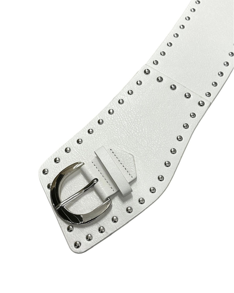 受注制【Never mind the XU】wide studs belt (3color)