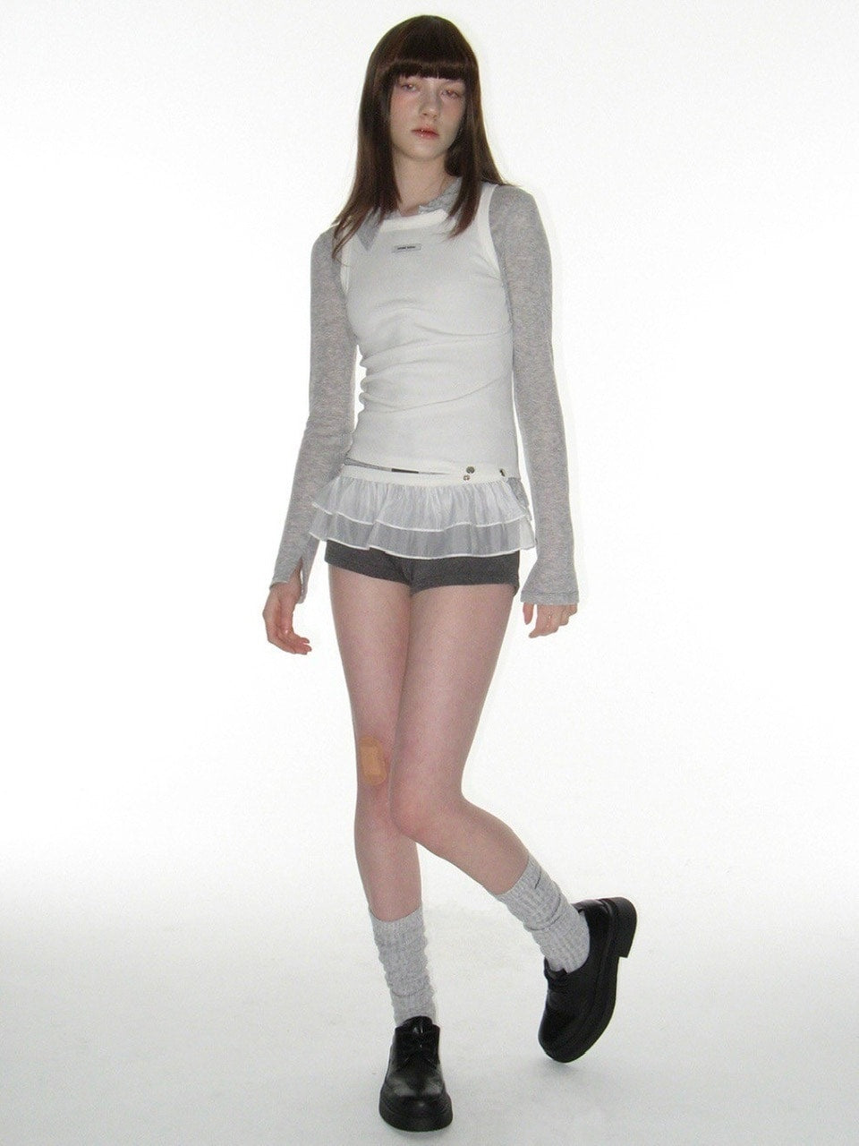 crankフリル付きライトブルータンクトップ CRANK】FRILL SNAP SLEEVELESS – PRESSING WEB SHOP