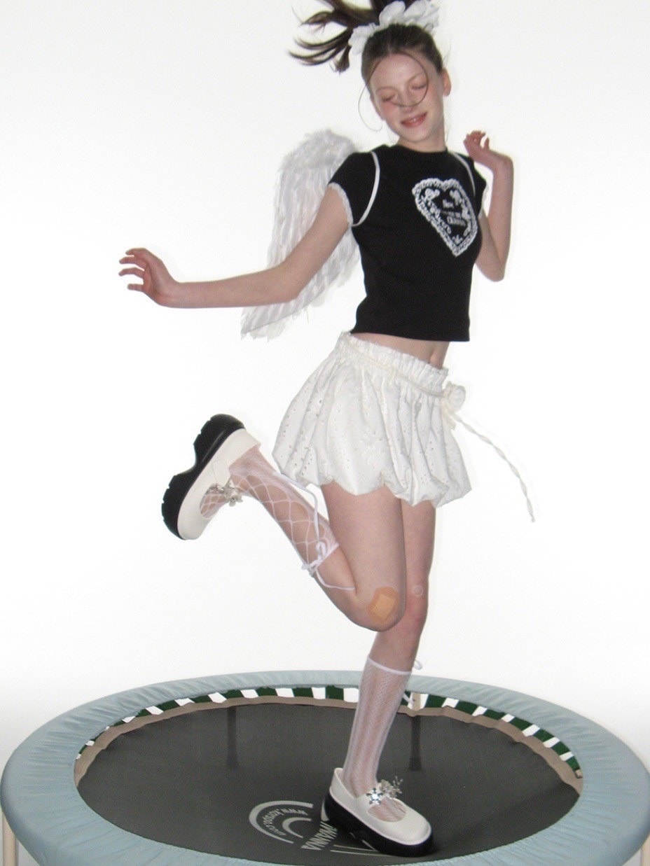 スカート CRANK ROSE PUNCHING BALLOON SKIRT_WHITE CRANK】ROSE PUNCHING BALLOON SKIRT – PRESSING WEB SHOP