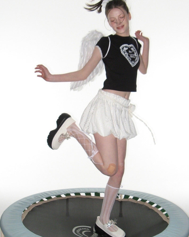 【CRANK】ROSE PUNCHING BALLOON SKIRT