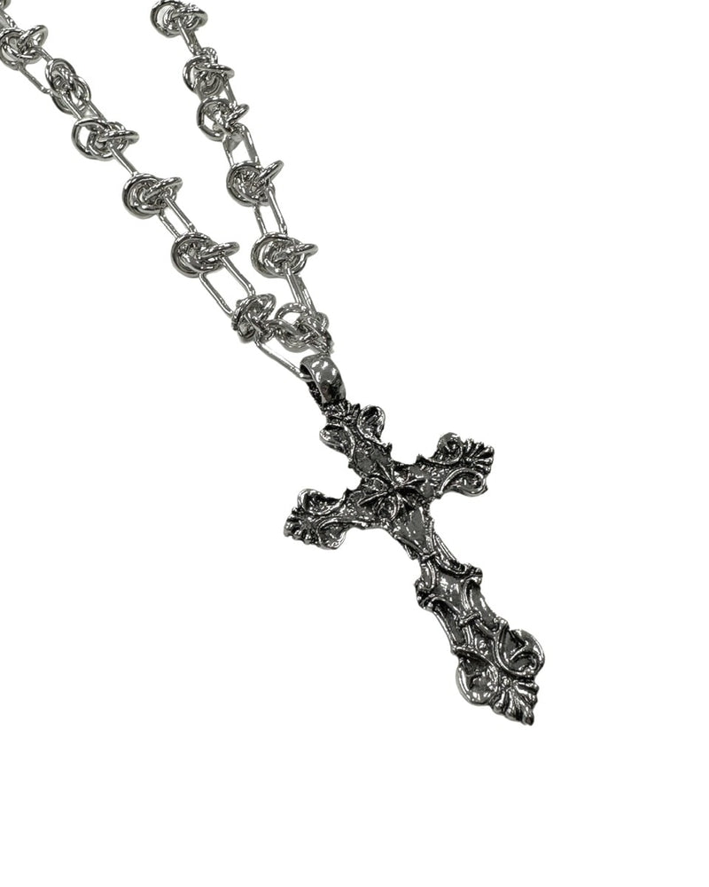 受注制【Never mind the XU】cross chain necklace / 【ネバーマインドザエックスユー】クロスチェーンネックレスシルバーネックレス