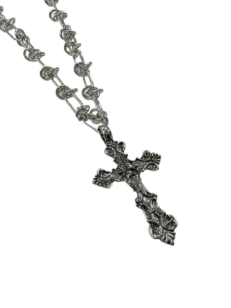 受注制【Never mind the XU】cross chain necklace / 【ネバーマインドザエックスユー】クロスチェーンネックレスシルバーネックレス