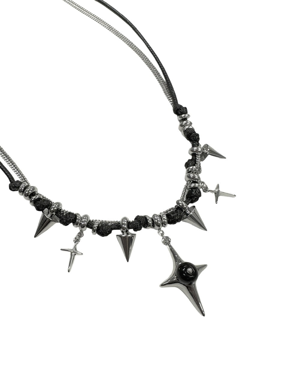 受注制【Never mind the XU】star studs necklace
