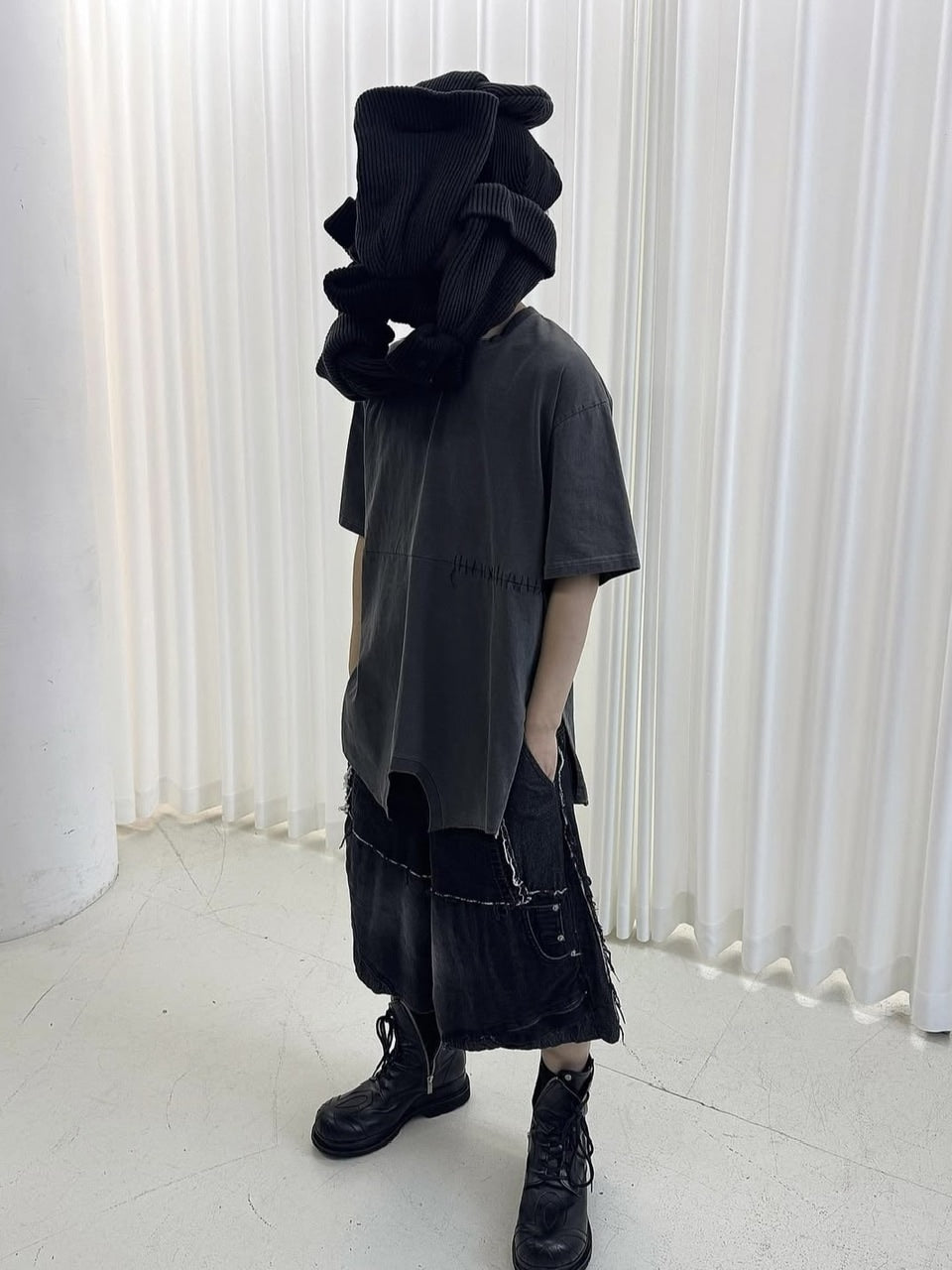 【SURGERY】remake denim bermuda pants / 【サージェリー】リメイバミューダデニムハーフパンツ