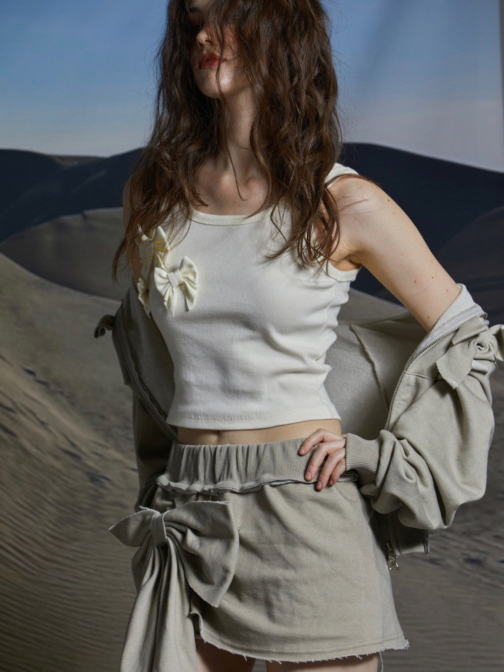 【GATELESS】RIBBON POP TANK TOP