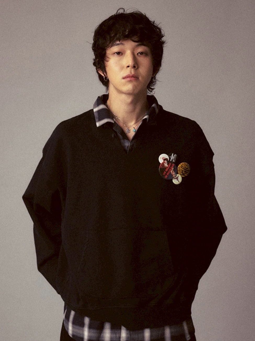 【Cord】Round Cut Vent Crew-neck