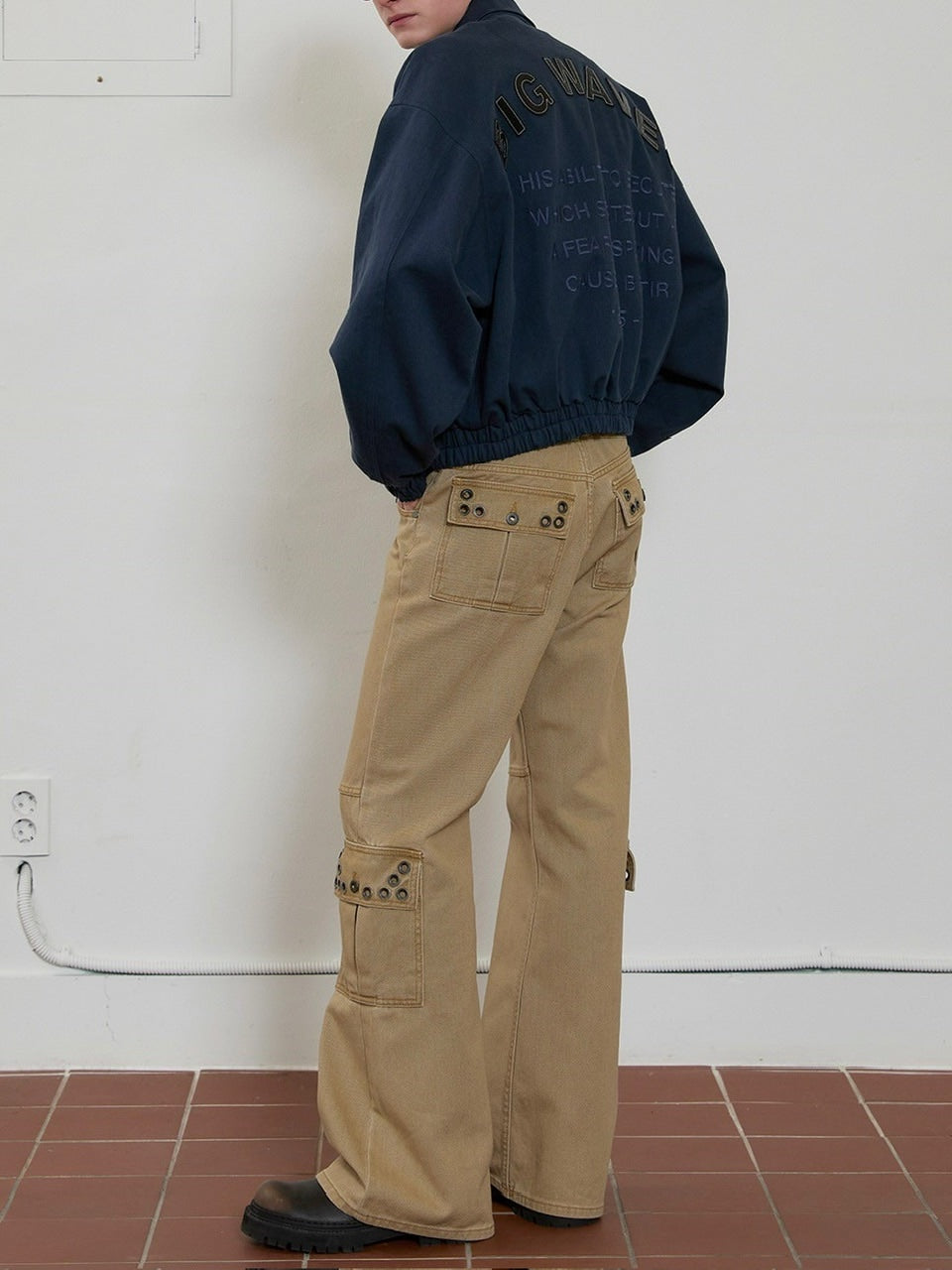 ESC STUDIO】eyelet denim bootcut pants / 【イーエスシースタジオ