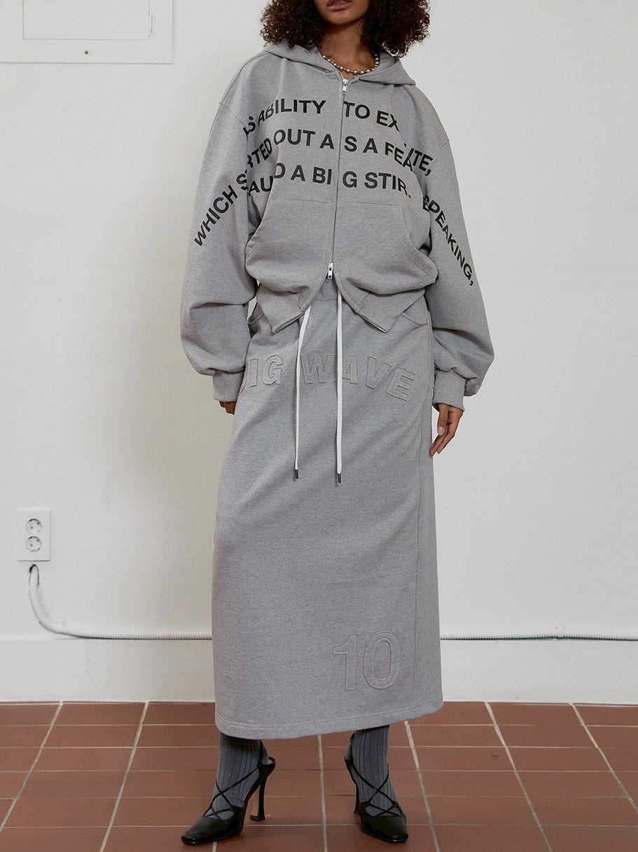 【ESC STUDIO】big waves long skirt