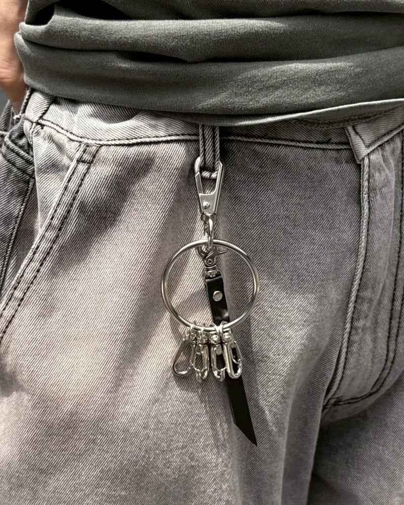 受注制【Chikashitsu +】leather ring carabiner