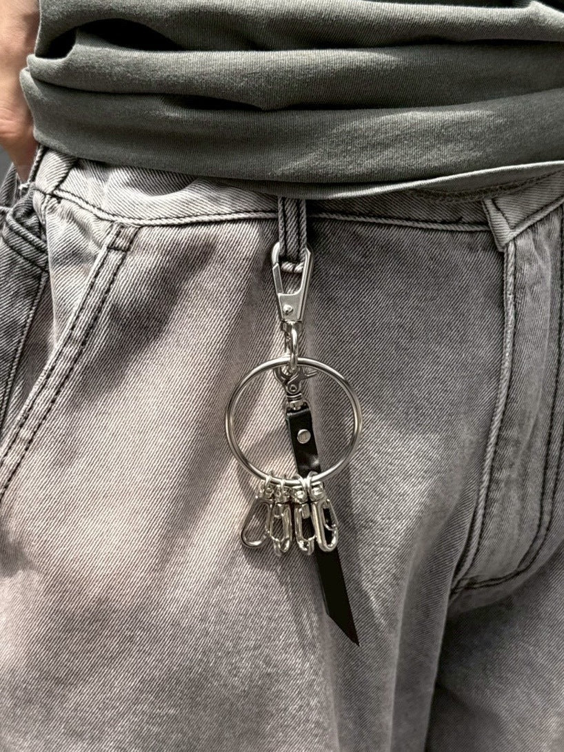 受注制【Chikashitsu +】leather ring carabiner