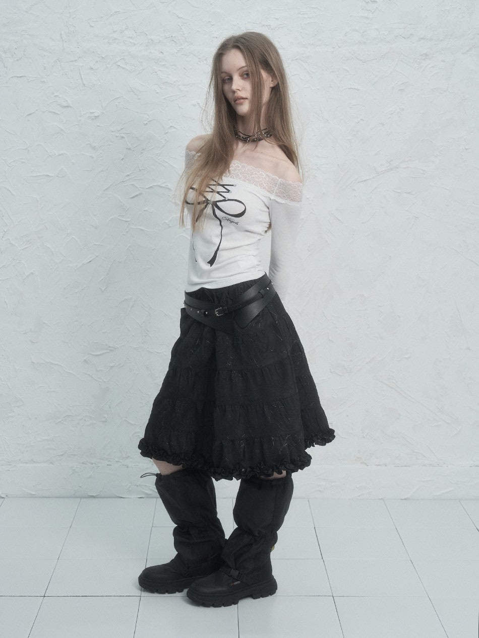 【SETUP‐EXE】FRILL CANCAN SKIRT