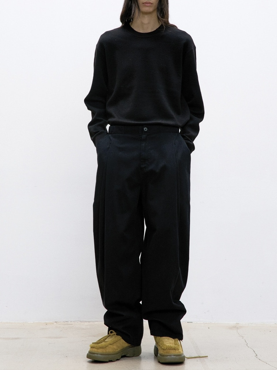 【COOR】HAIRY ALPACA-BLEND CREWNECK SWEATER