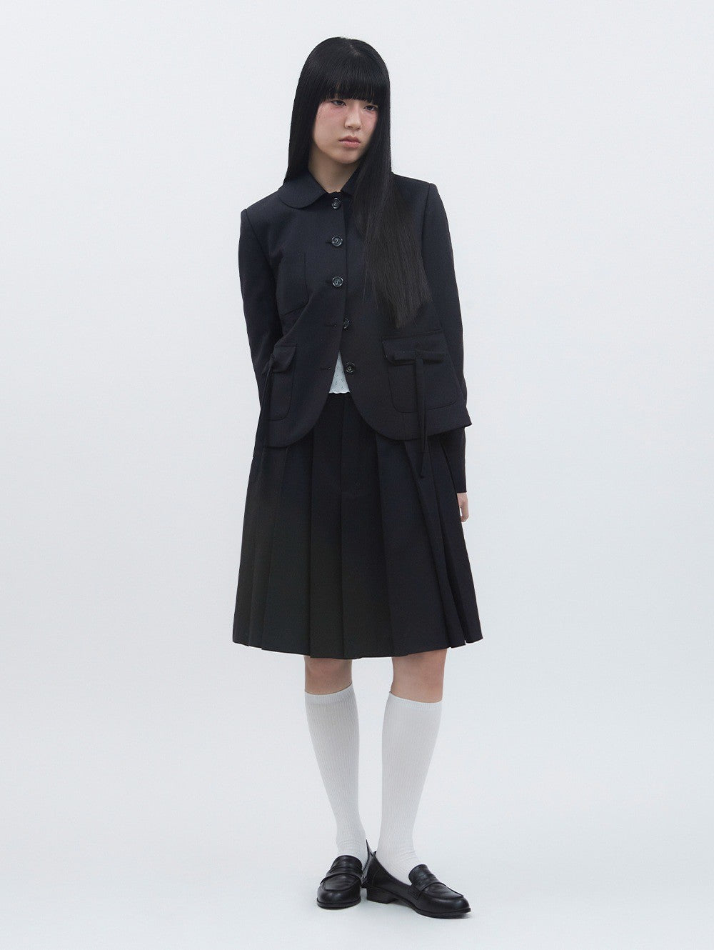 【TUOMIO】MIDI PLEATS RIBBON CULOTTES