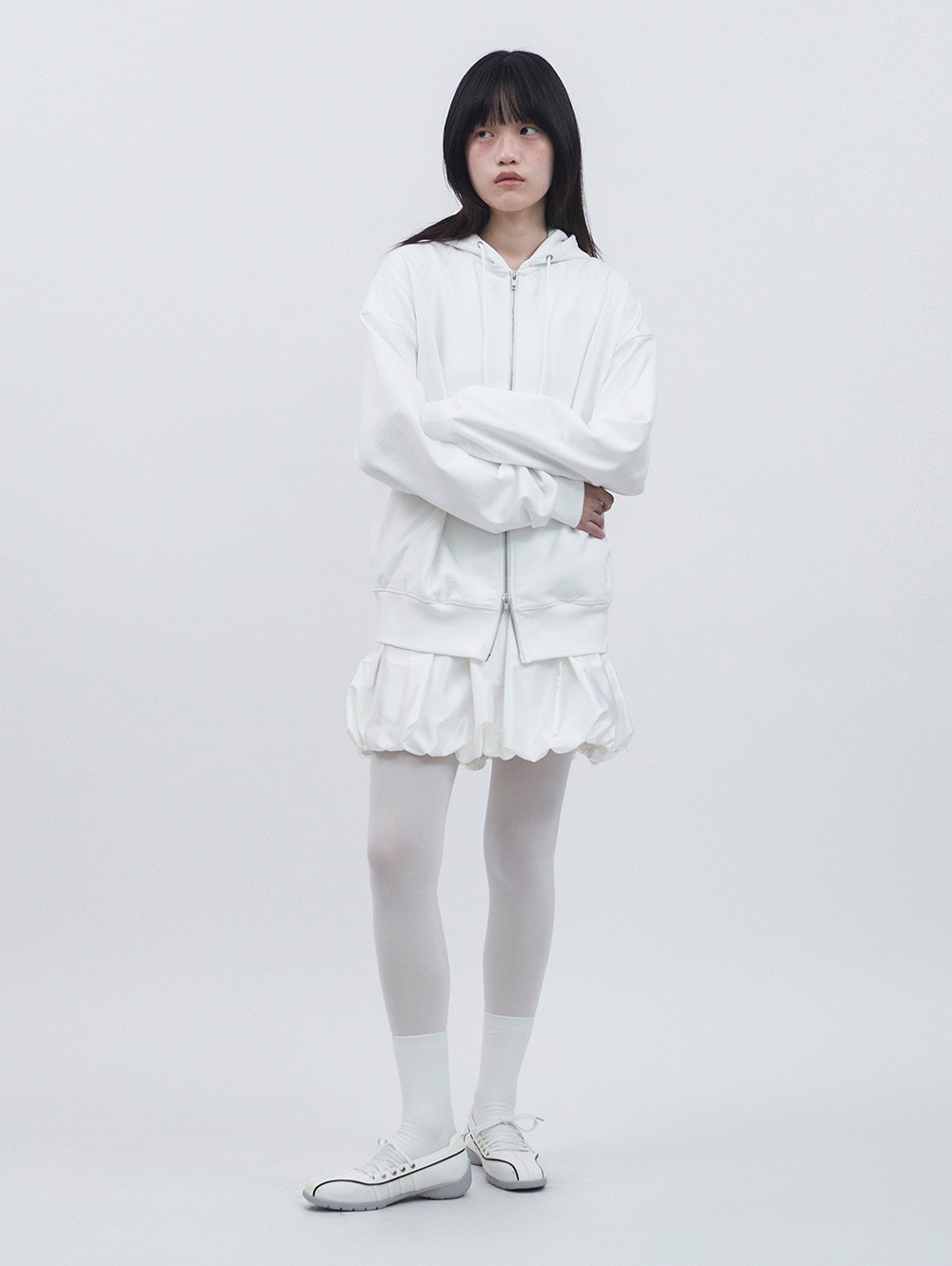 【TUOMIO】SATIN BALLOON SKIRT