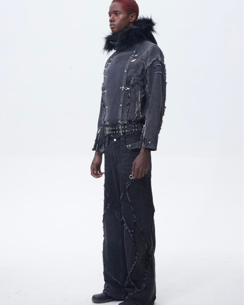 【The Boy Has No Patience】BLOOD MOON NIGHT SNAKE PRINT JACKET
