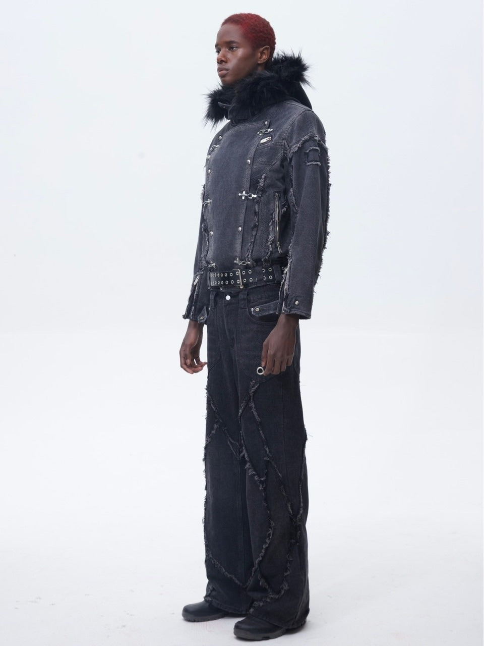 【The Boy Has No Patience】BLOOD MOON NIGHT SNAKE PRINT JACKET
