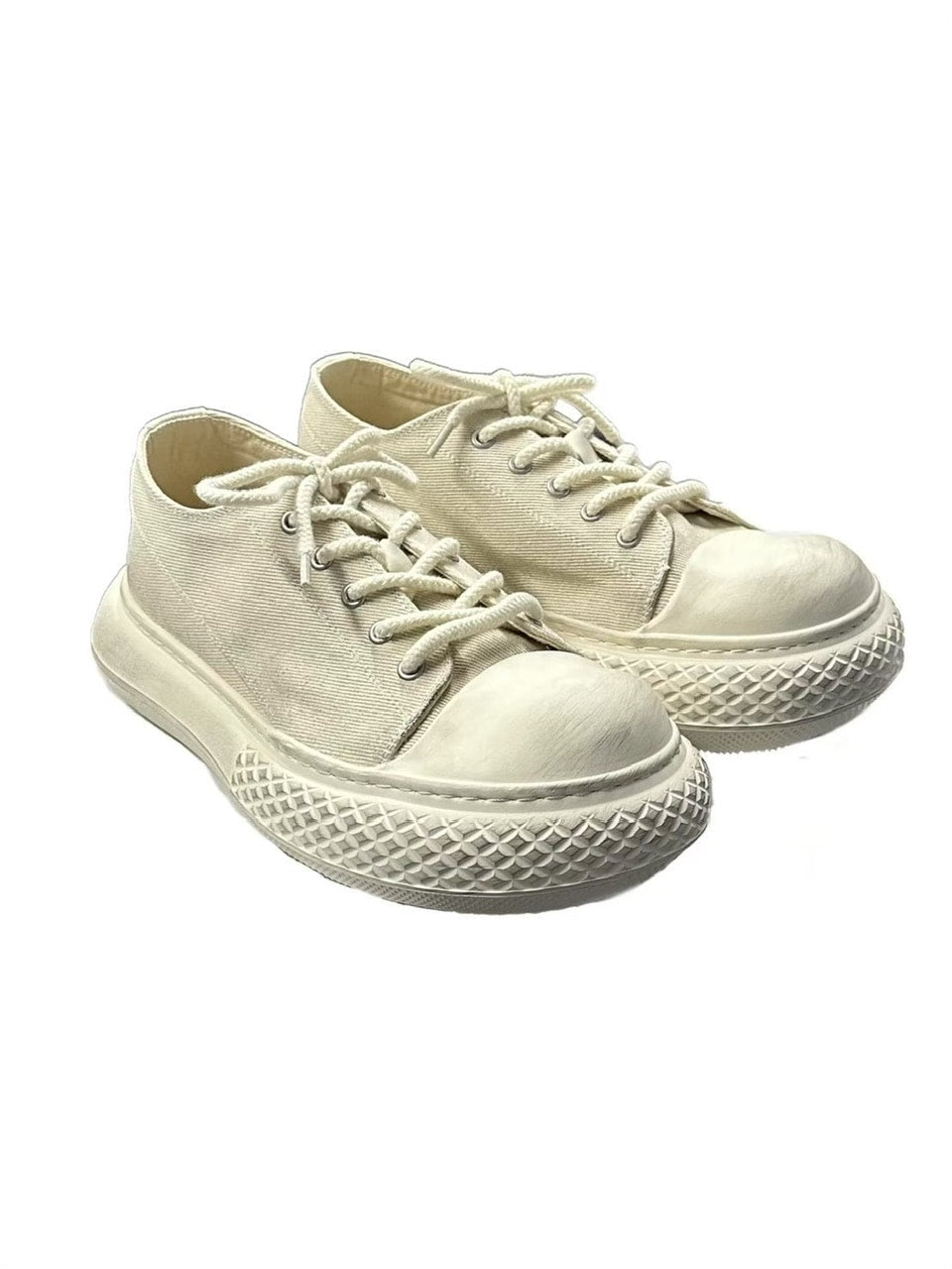 受注制【Chikashitsu +】volume toe canvas sneaker (2color)