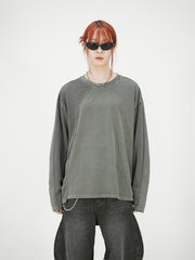 受注制【Chikashitsu +】switching waffle long sleeve (3color)
