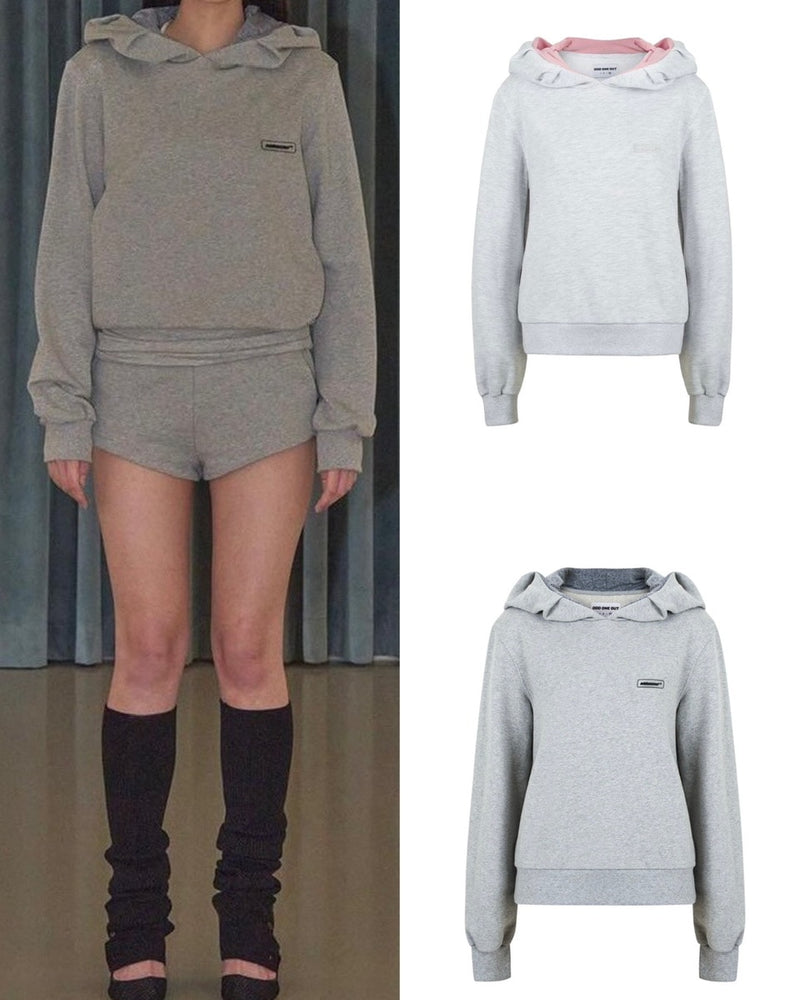 【ODDONEOUT】TUCK HOODIE / 【オッドワンアウト】タックフード長袖パーカー
