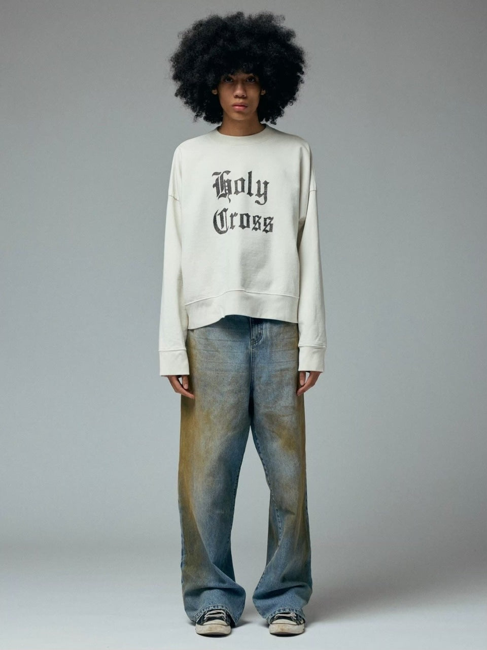 【BASKETCASE】LAX BAGGY DENIM, mud wash