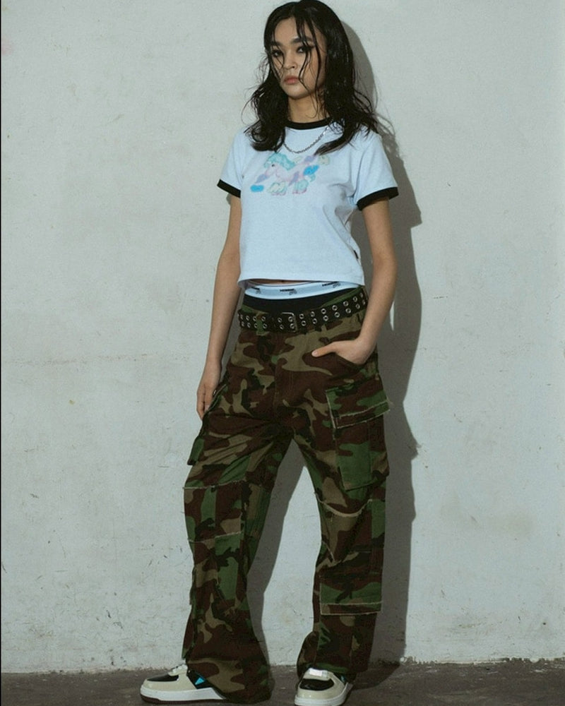 【DOMINANT】Unicorn Ringer Crop T-Shirt