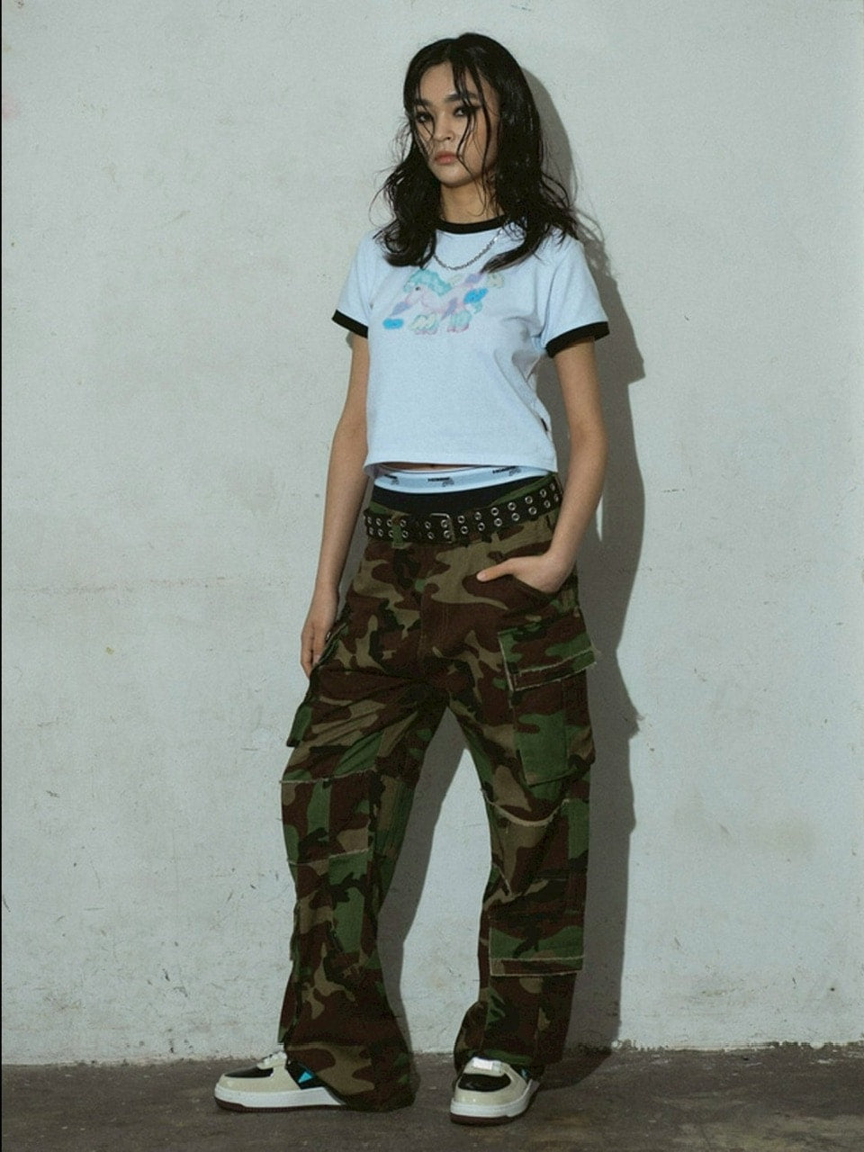 【DOMINANT】Unicorn Ringer Crop T-Shirt