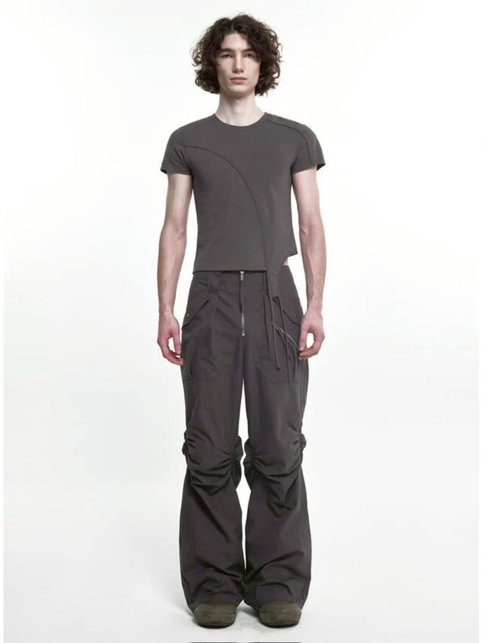 【NACHE】ASYMMETRIC LINE T-SHIRT