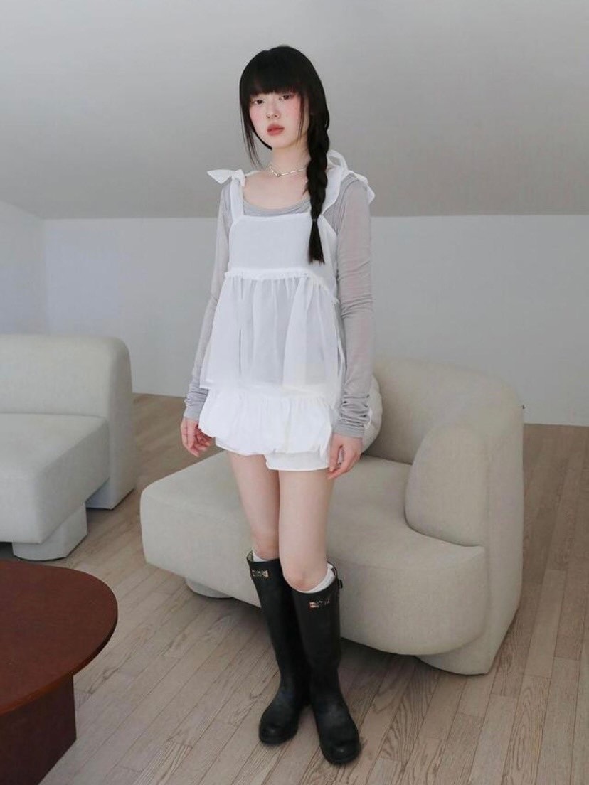 【Uglyshadow】ORGANZA RIBBON BLOUSE