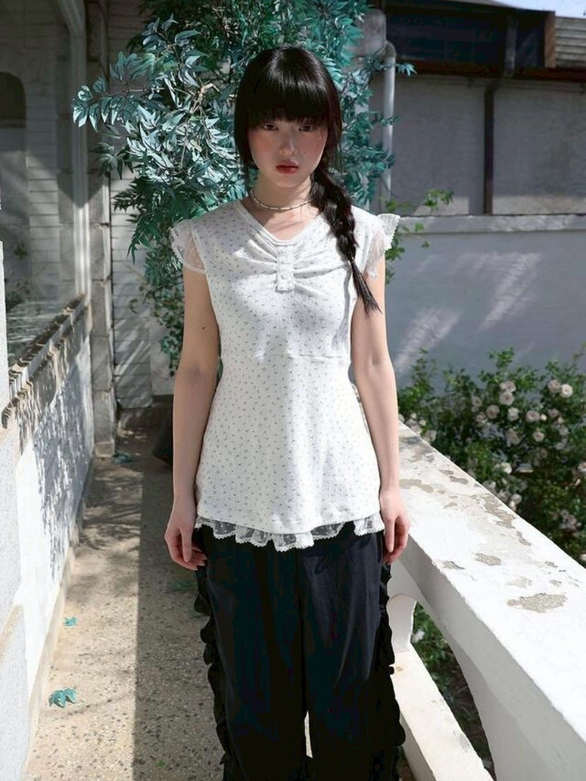 【Uglyshadow】FLOWER LACE SLEEVELESS