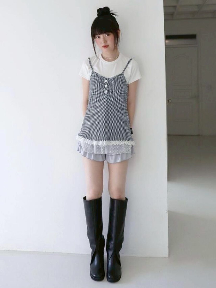 【Uglyshadow】SATIN RUFFLE PANTS