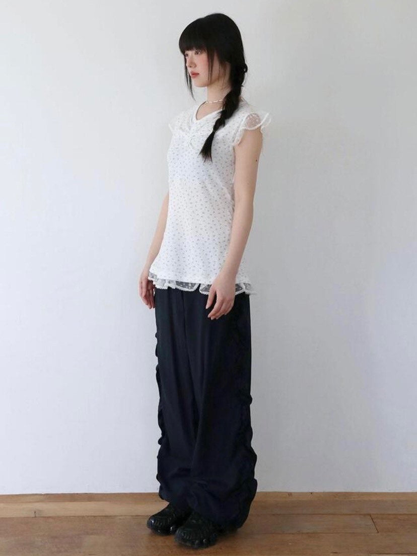 【Uglyshadow】SIDE FRILL PANTS