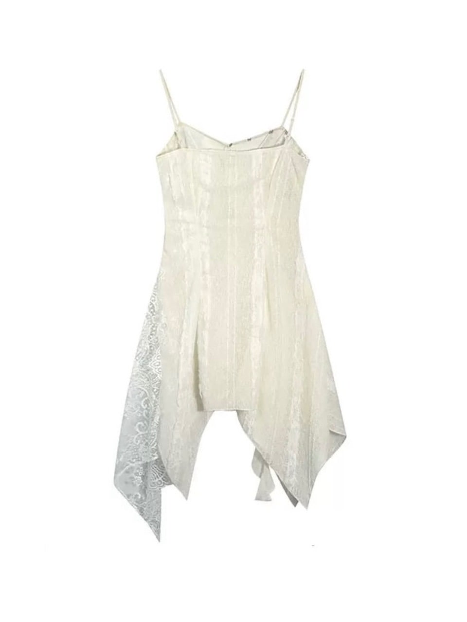 【Cest Nous】Leather lace camisole dress / 【セヌー】レザーレースシアーキャミワンピース