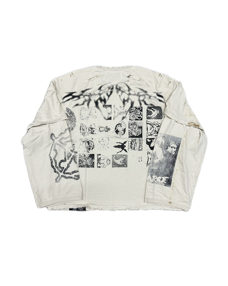 【F.V.V.O】SKELETON BROKEN HOLE T-SHIRT