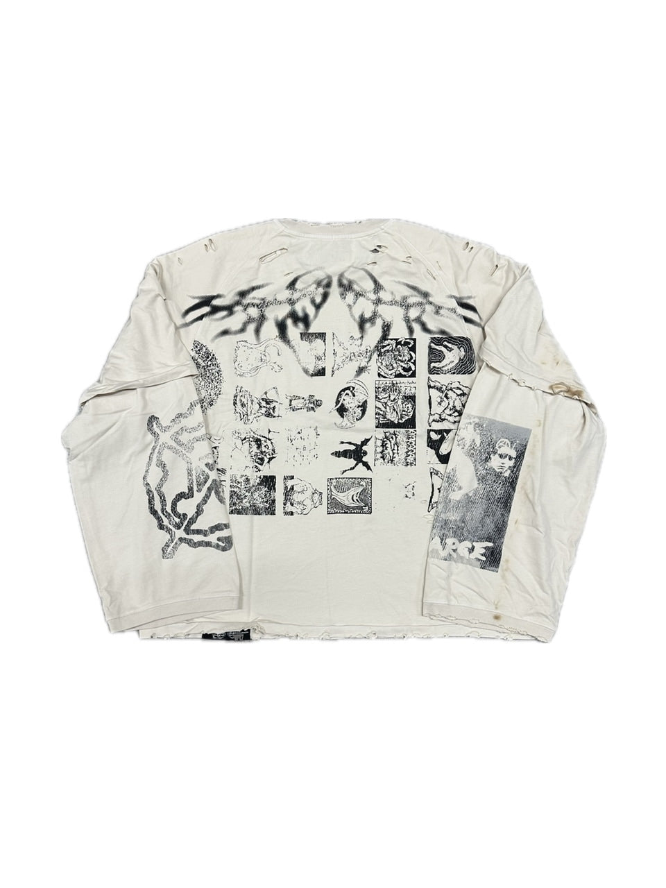 【F.V.V.O】SKELETON BROKEN HOLE T-SHIRT