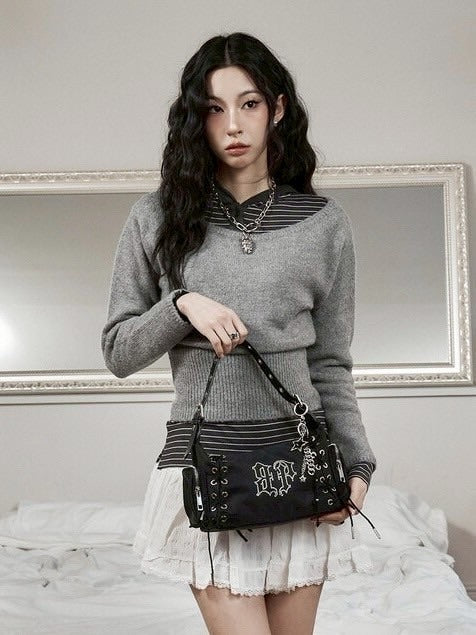 【BLACK PURPLE】Glow Corset Bag