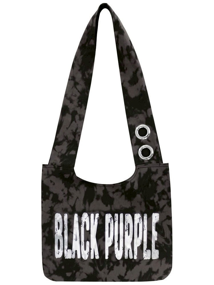 【BLACK PURPLE】Deux-Eyelet Long Handle Bag