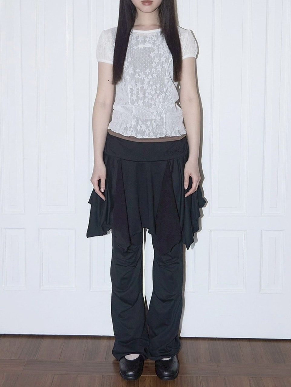 【FANCY CLUB】Wave Puff Lace Tee