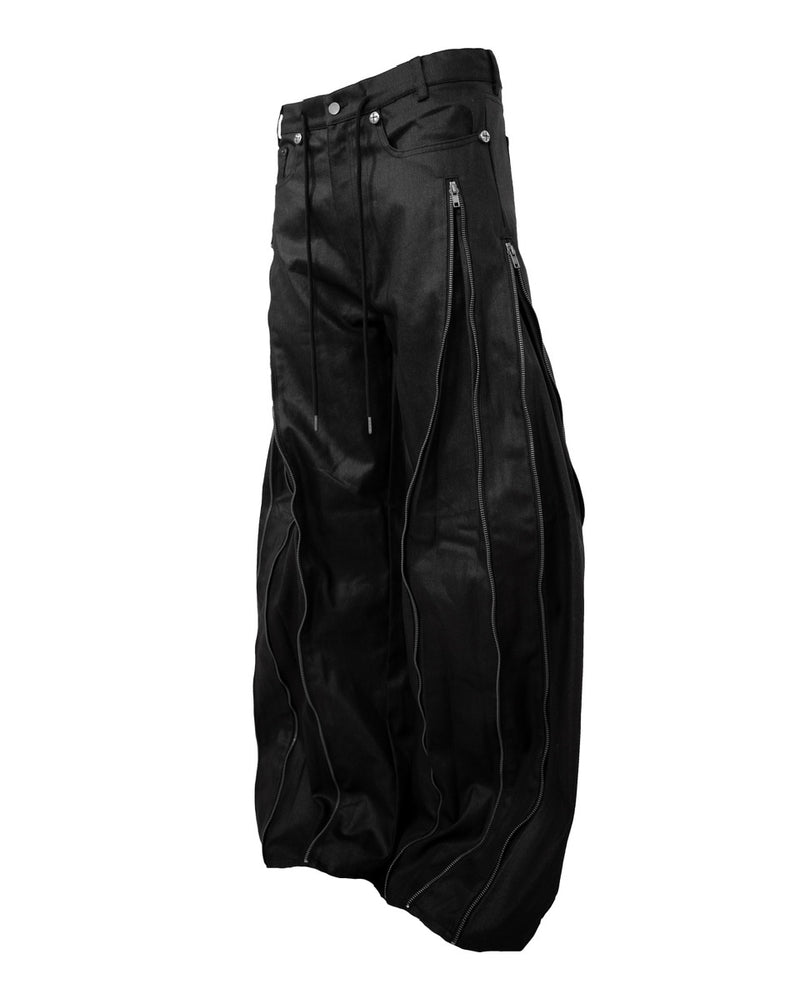 【Rosen Kreuz】ZIP WIDE BAGGY PANTS