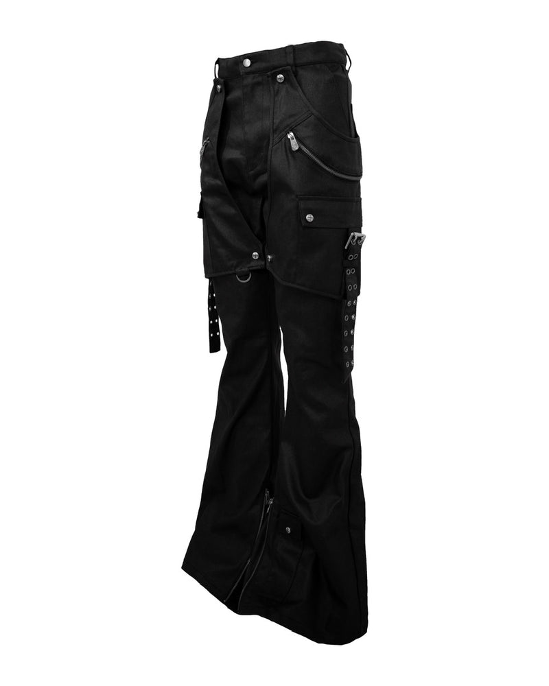 【Rosen Kreuz】SIDE BELT DOCKING FLARE PANTS