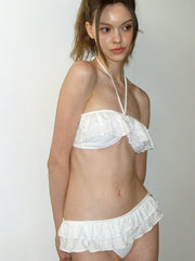 【CRANK】EYELET FRILL BIKINI SET