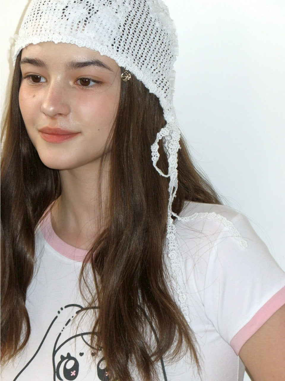 CRANK】LACE CROCHET BONNET / 【クランク】レースクロシェット