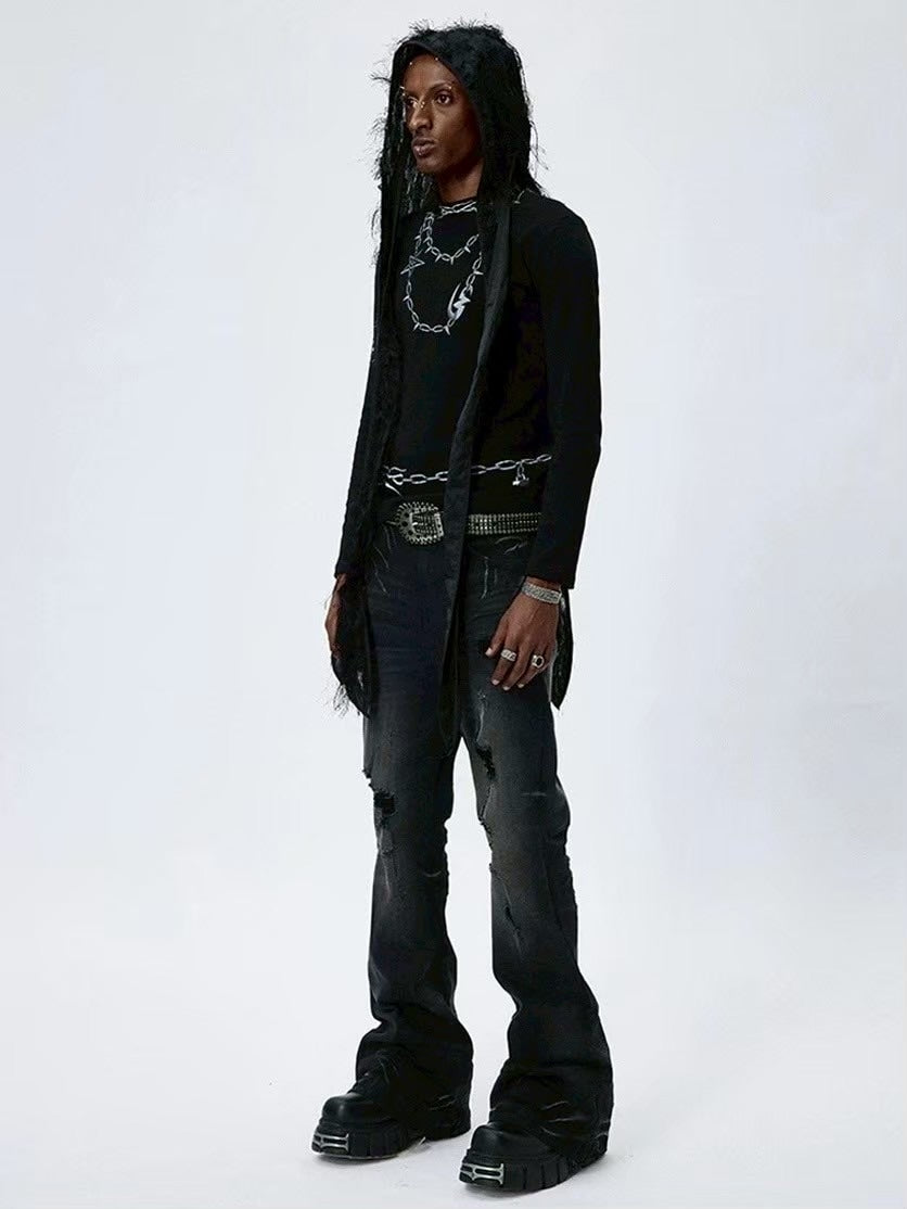 【DND4DES】ROUGH STRETCH FLARED JEANS