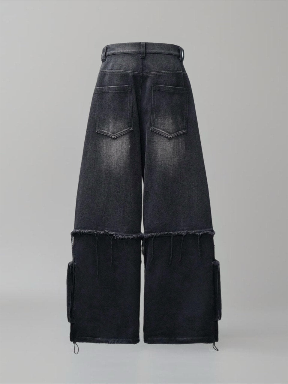 【CHIKASHITSU PLUS HIGH】Layered zip cargo denim pants