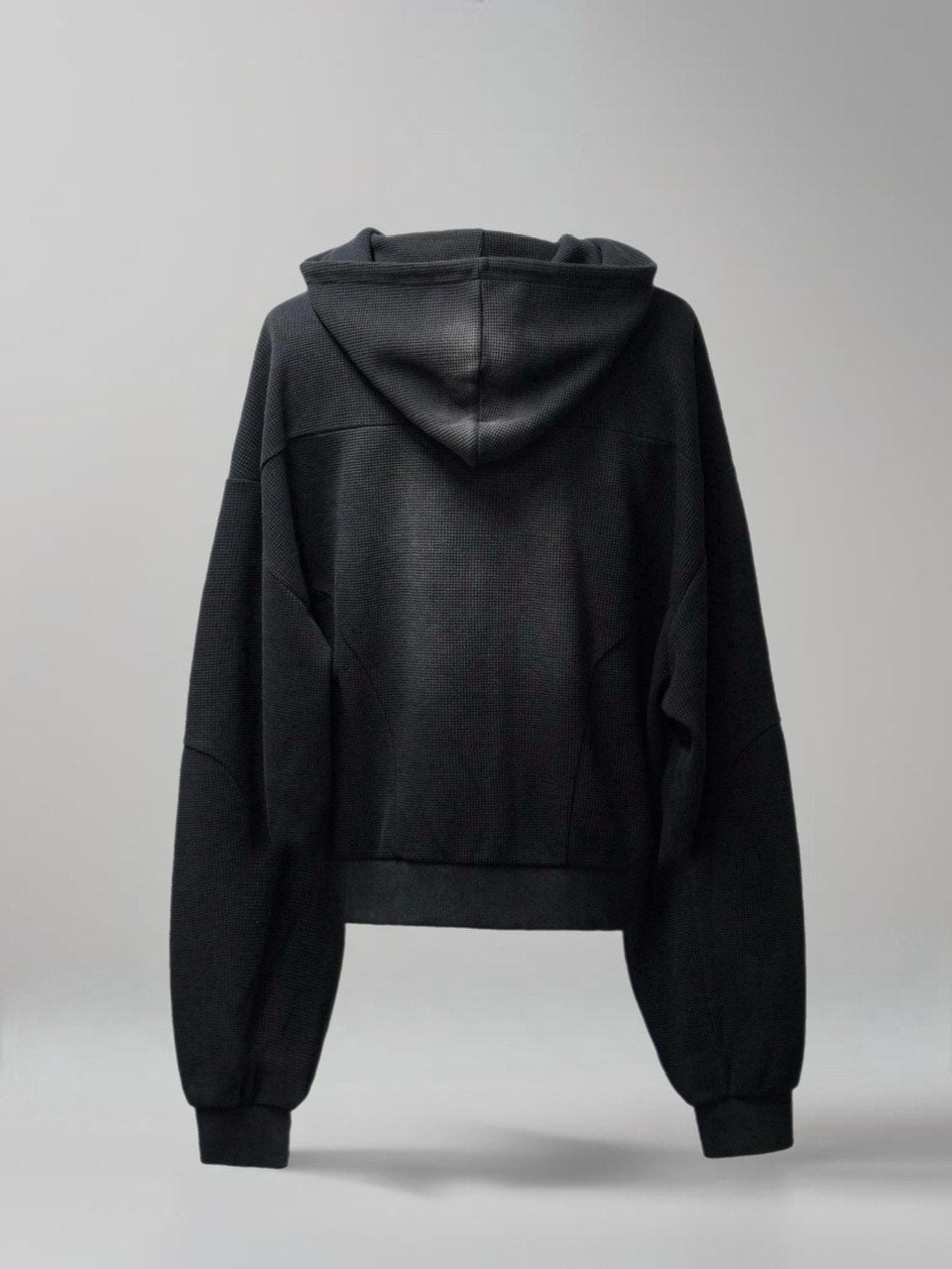 【CHIKASHITSU PLUS HIGH】Rust waffle zip up hoodie